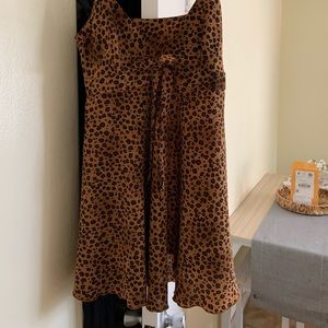 Vintage cheetah tie dress